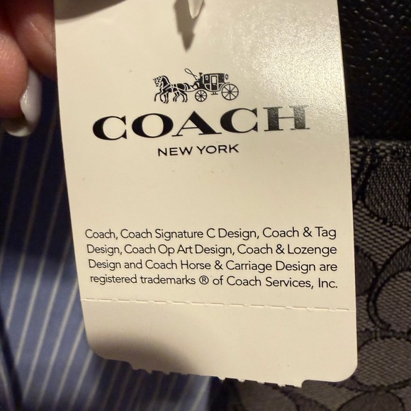Coach Black and Gray Signature Crossbody Bag - Picture 4 of 6